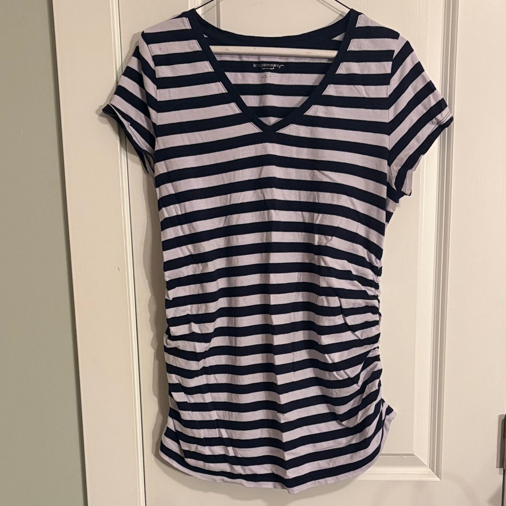 Liz Lange Striped V-Neck Maternity Top